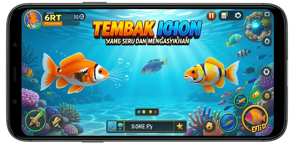 Tampilan gameplay Tembak Ikan 6RT yang seru dan menarik.