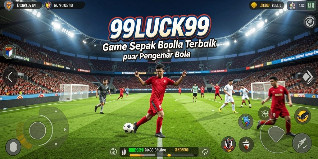 Screenshot gameplay 99LUCK99 yang menunjukkan aksi seru pertandingan sepak bola.
