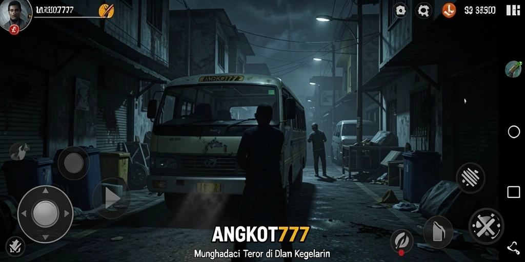 Screenshot menunjukkan ketegangan saat bermain ANGKOT777 yang mencekam.