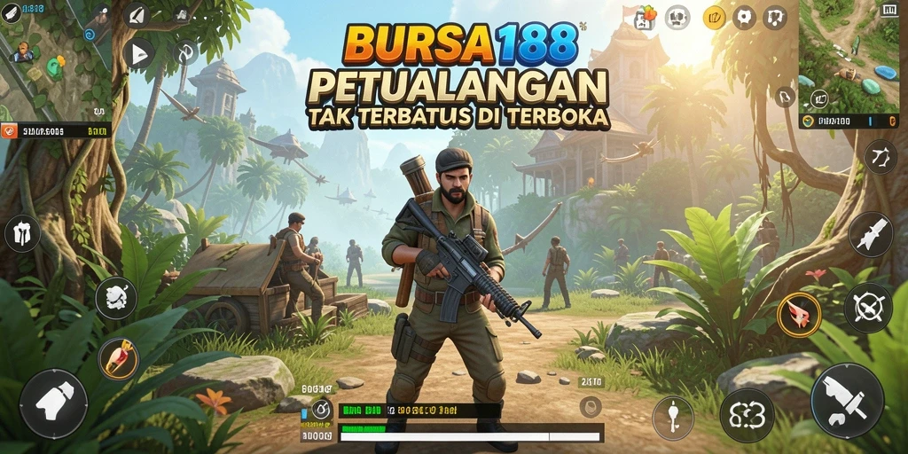 Tampilan gameplay seru BURSA188 di dunia terbuka.