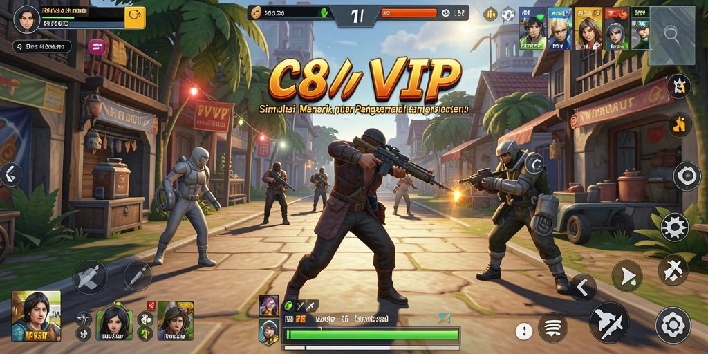 Gameplay C8VIP menampilkan simulasi kehidupan yang menarik dan interaktif.