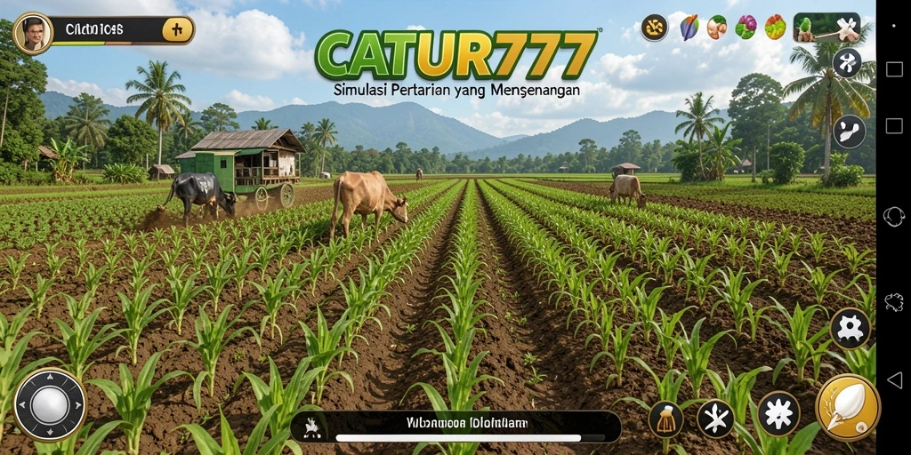 Gameplay menarik dari CATUR777 saat bertani dan merawat hewan.