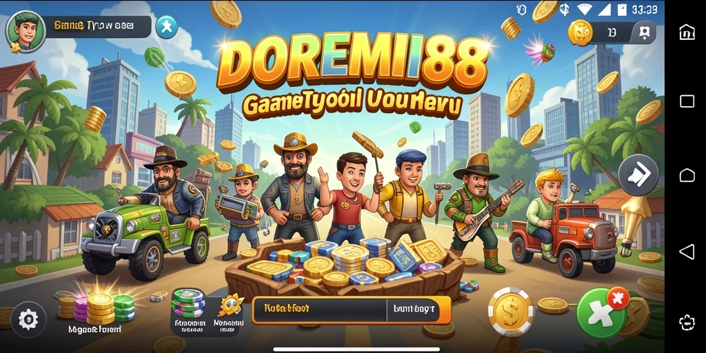 Tampilan utama gameplay DOREMI88 menampilkan aktivitas bisnis yang dinamis.
