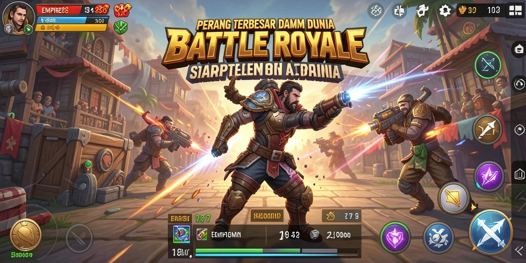 Screenshot EMPIRE88 menampilkan aksi mendebarkan dalam Battle Royale.