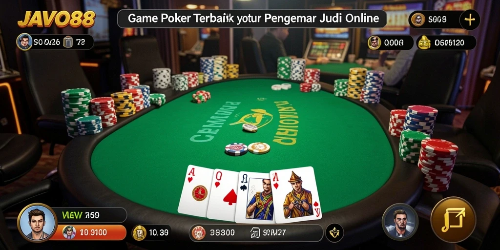 Screenshot JAVA88 menampilkan pemain beraksi dalam permainan Poker yang seru.