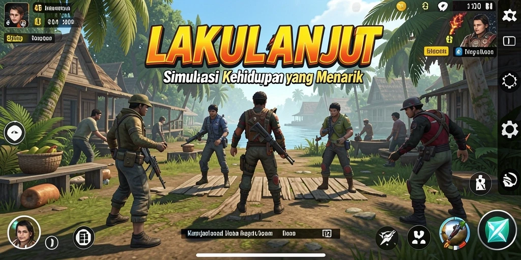 Tampilan gameplay LAKULANJUT yang menarik dan interaktif.