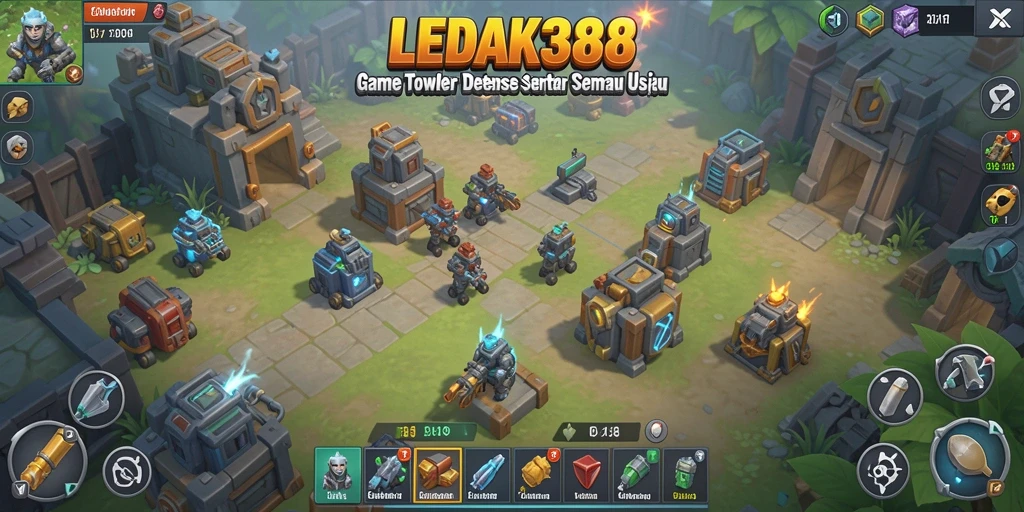 Gameplay seru di <strong>LEDAK388</strong> dengan menara bertahan melawan serangan musuh.