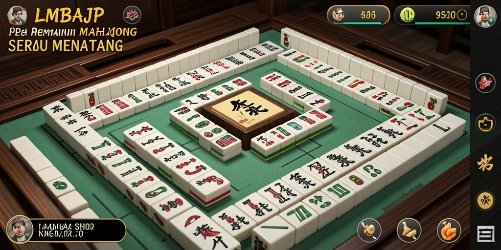 Tampilan gameplay LMBAJP yang menarik dalam permainan Mahjong.