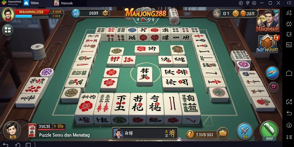 Tampilan gameplay menantang dari MAHJONG288 dengan desain puzzle yang menarik.
