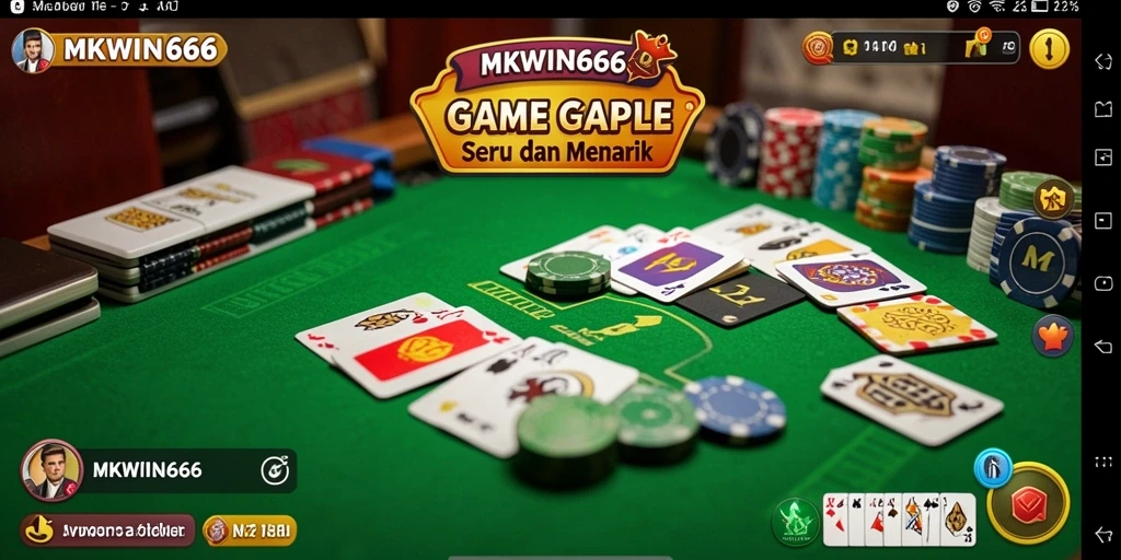 Screenshot gameplay MKWIN666 dengan aksi seru permainan Gaple.