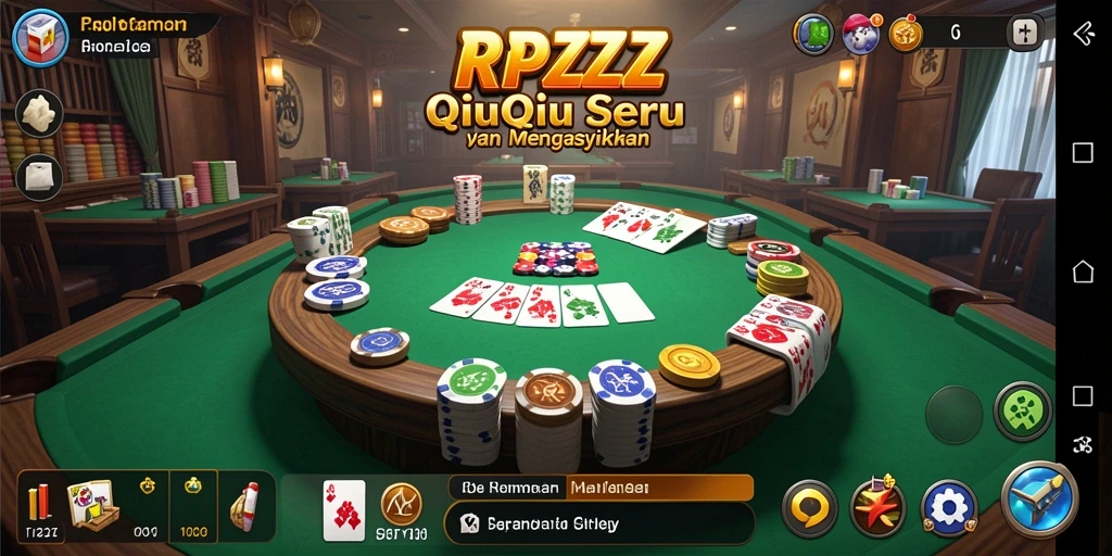 Screenshot menunjukkan aksi seru di permainan QiuQiu RPZZZ.