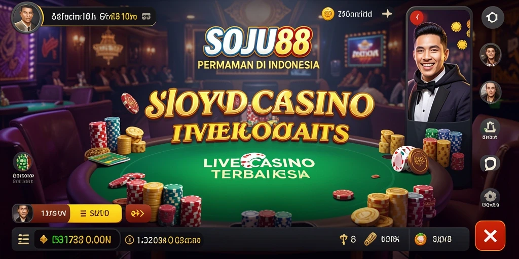 Tampilan gameplay Live Casino yang mendebarkan di SOJU88.