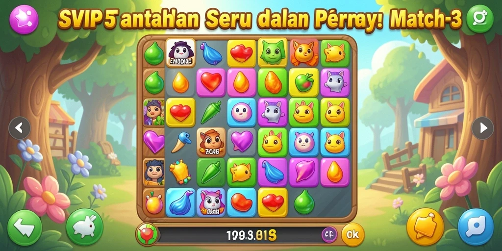 Screenshot gameplay SVIP5 dengan kekuatan warna yang cerah.