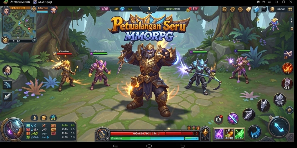 Tangkapan layar utama ZK3 menampilkan aksi seru dalam game MMORPG.