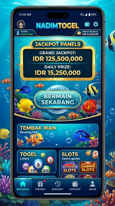 Pengguna sedang menavigasi aplikasi nadimtogel dengan lancar.